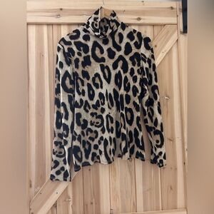 H&M Leopard Print Turtleneck
